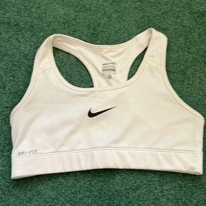Nike Dri-Fit women’s white sports bra size small